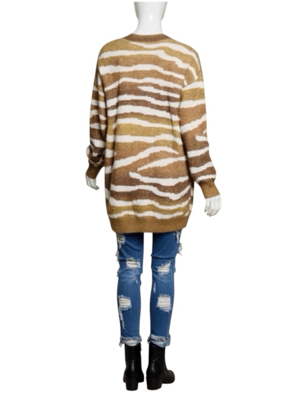 MYSTREE  Beautiful open front animal print cardigan S M L - Picture 3 of 8